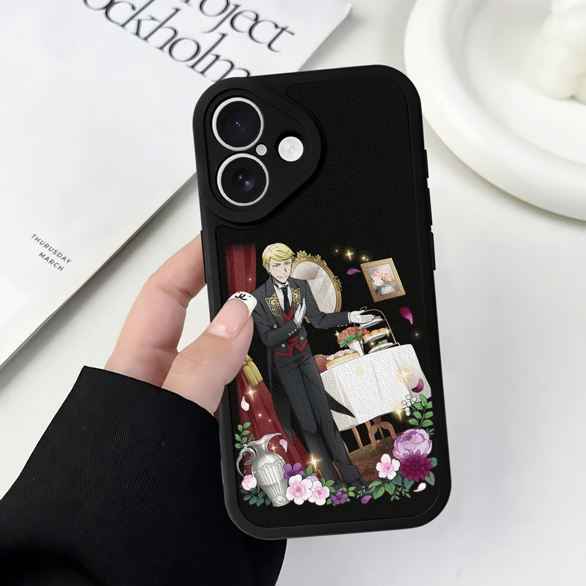 （画像用） 文豪ストレイドッグス Bungo Stray Dogs 【iPhone 16シリーズ対応】シリコンスマホケース（レザー調） 材質：シリコン